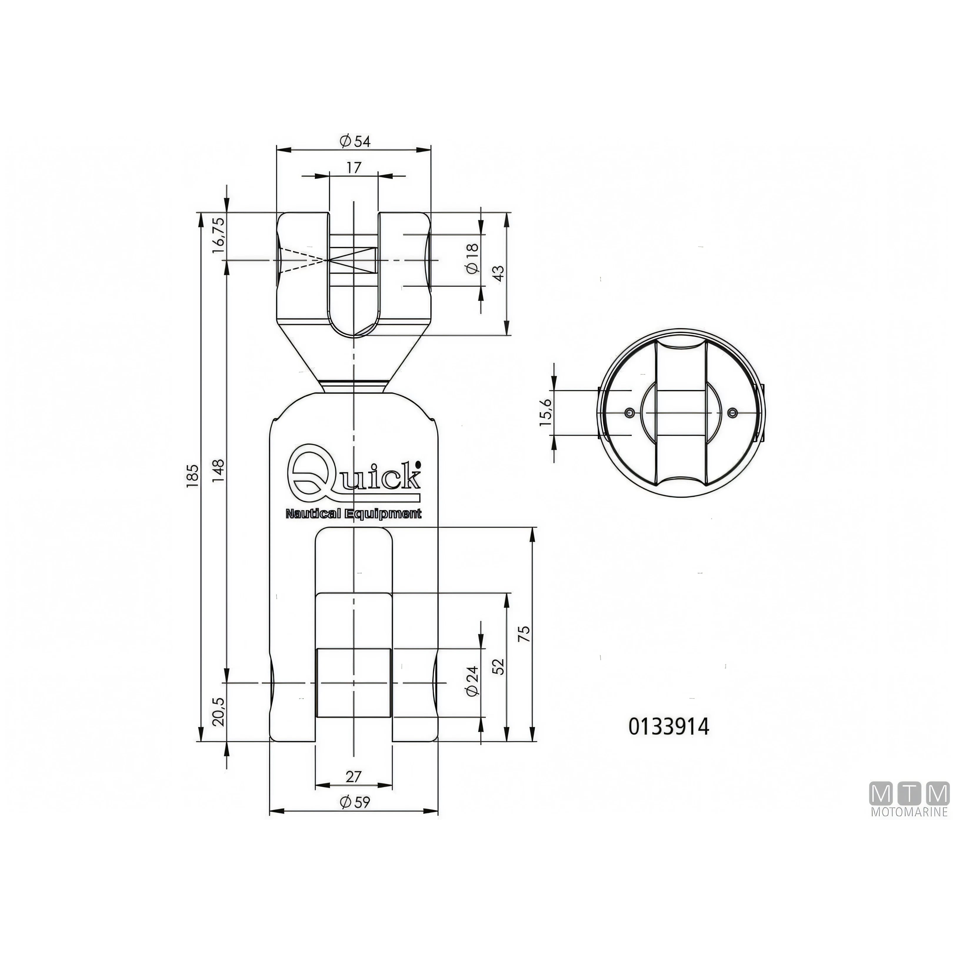 Quick Giunto Ancora Girevole Olympic Acciaio Inox 316 — vista 8