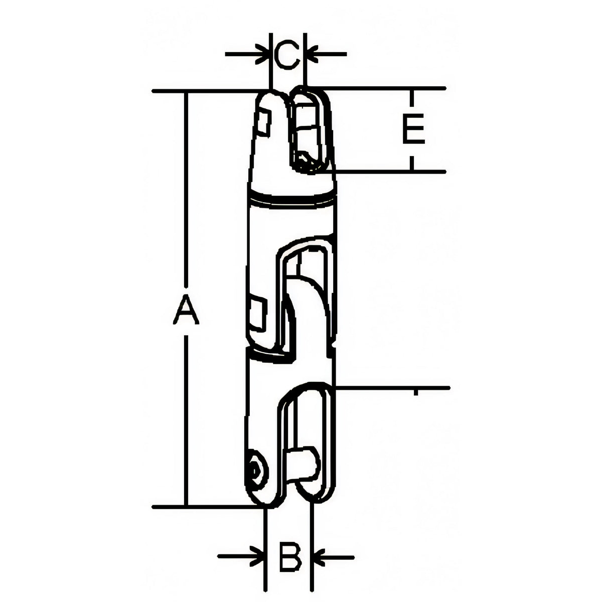 Giunto doppio snodo Marine Town, disegno tecnico