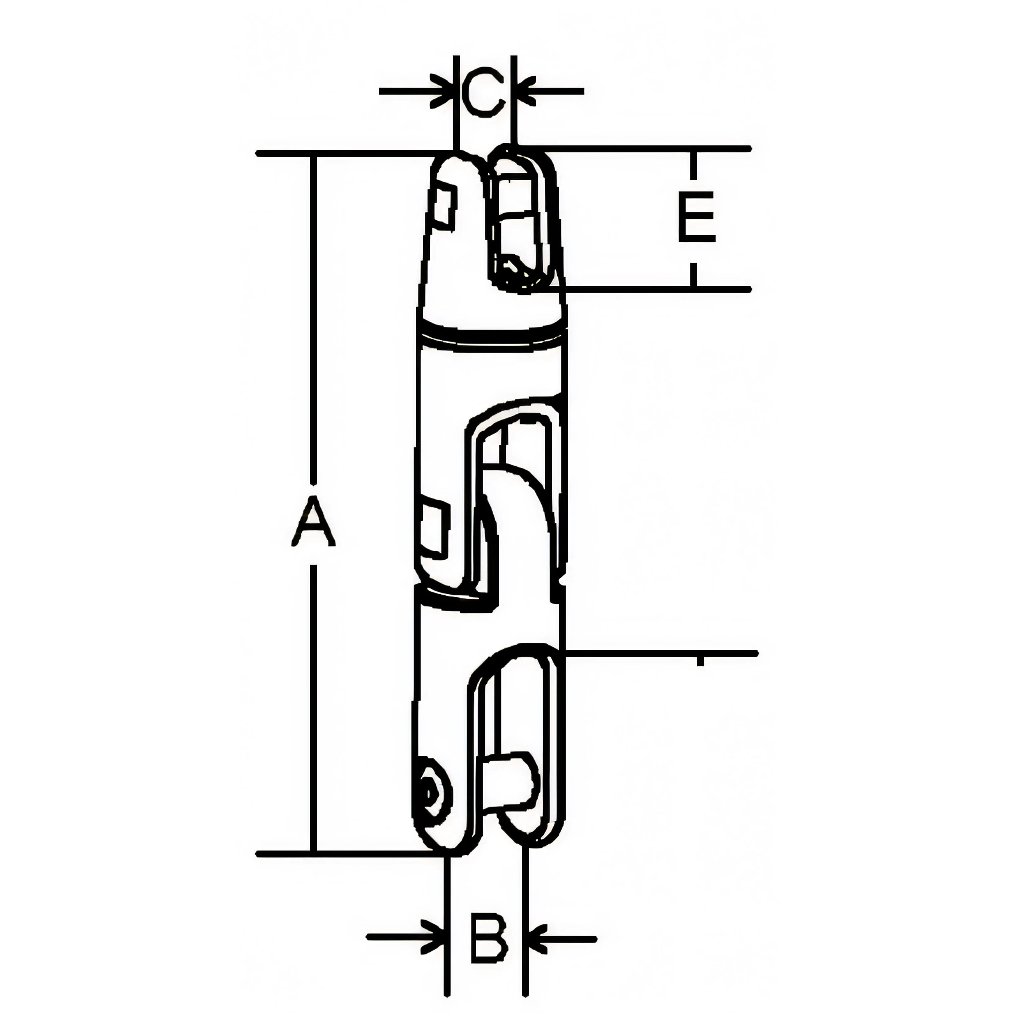Giunto doppio snodo Marine Town, disegno tecnico