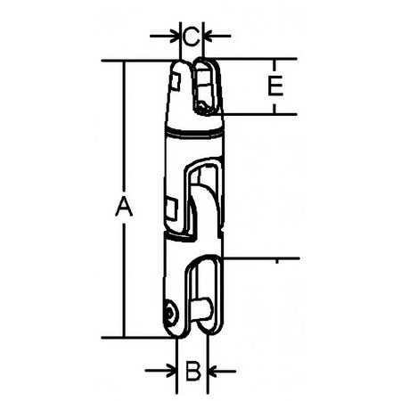 Giunto doppio snodo Marine Town, disegno tecnico