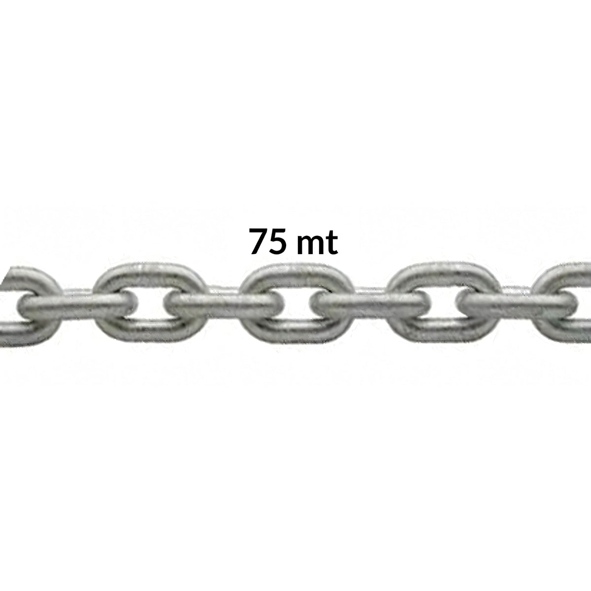 Catena calibrata zincata a caldo in mazza da 75 metri per verricello