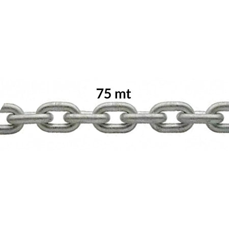 Catena calibrata zincata a caldo in mazza da 75 metri per verricello