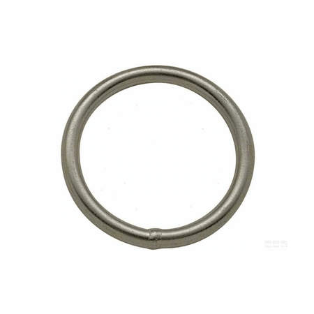 Anello circolare inox AISI 316 colore argento opaco, filo Ø 5 mm, diametro 35 mm | Onautica