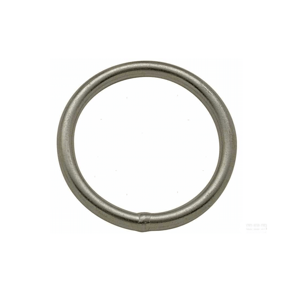 Anello circolare inox AISI 316 lucido Ø 5x35 mm su sfondo bianco | Onautica