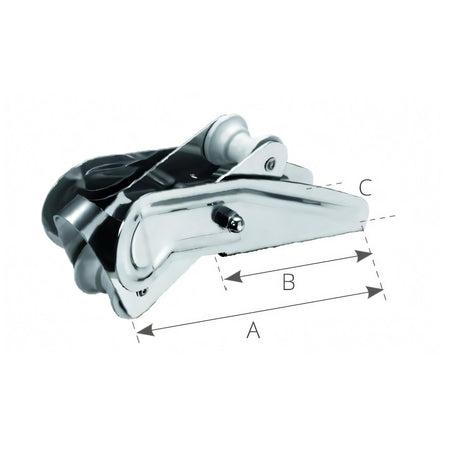 Musone basculante inox, disegno tecnico con quote