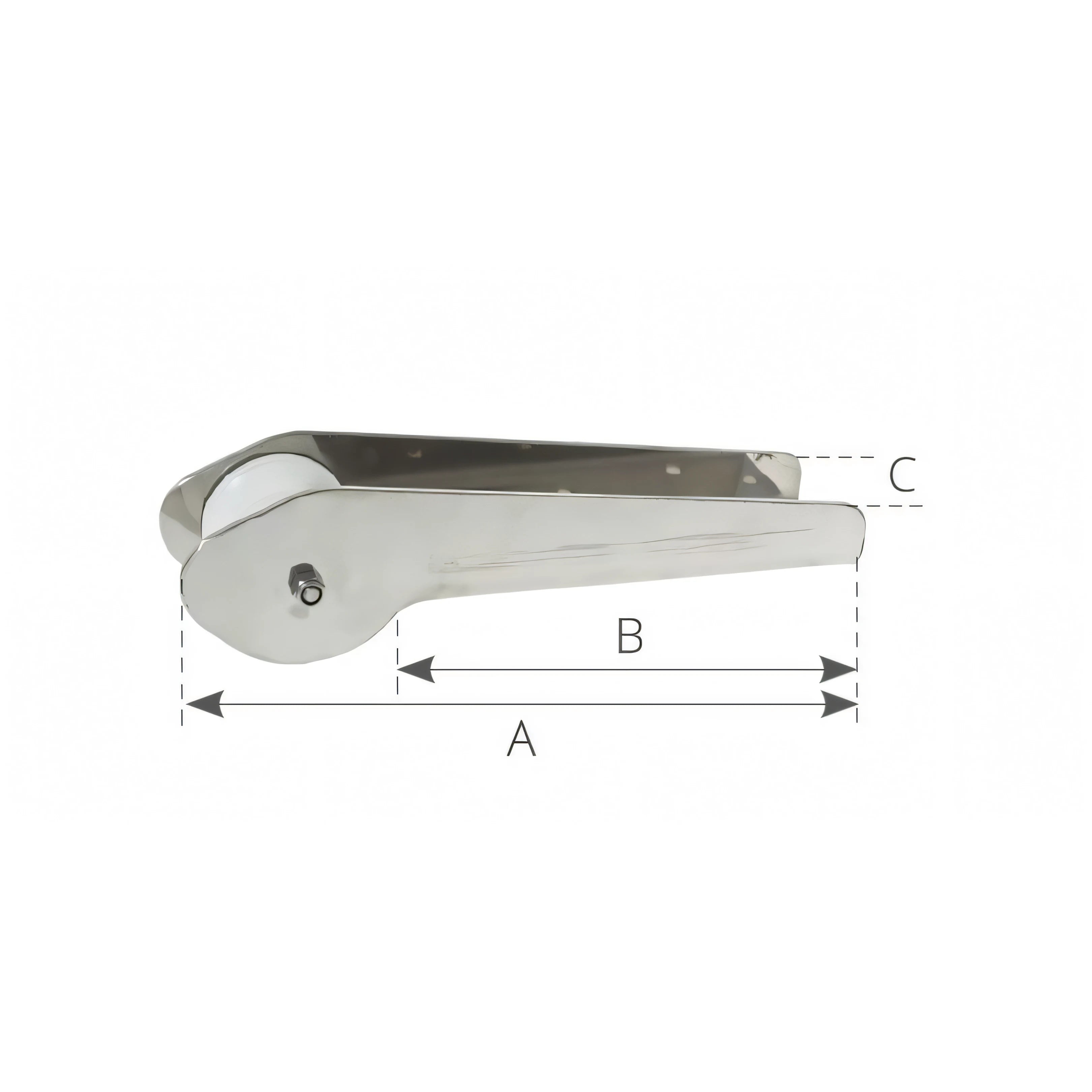 Musone inox compatto, disegno tecnico con quote