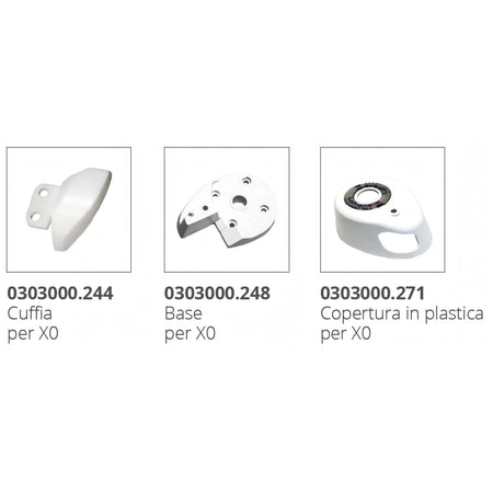 Verricello Lofrans X0, disegno tecnico con dimensioni