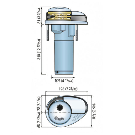 Verricello Quick DP2L 770, disegno tecnico
