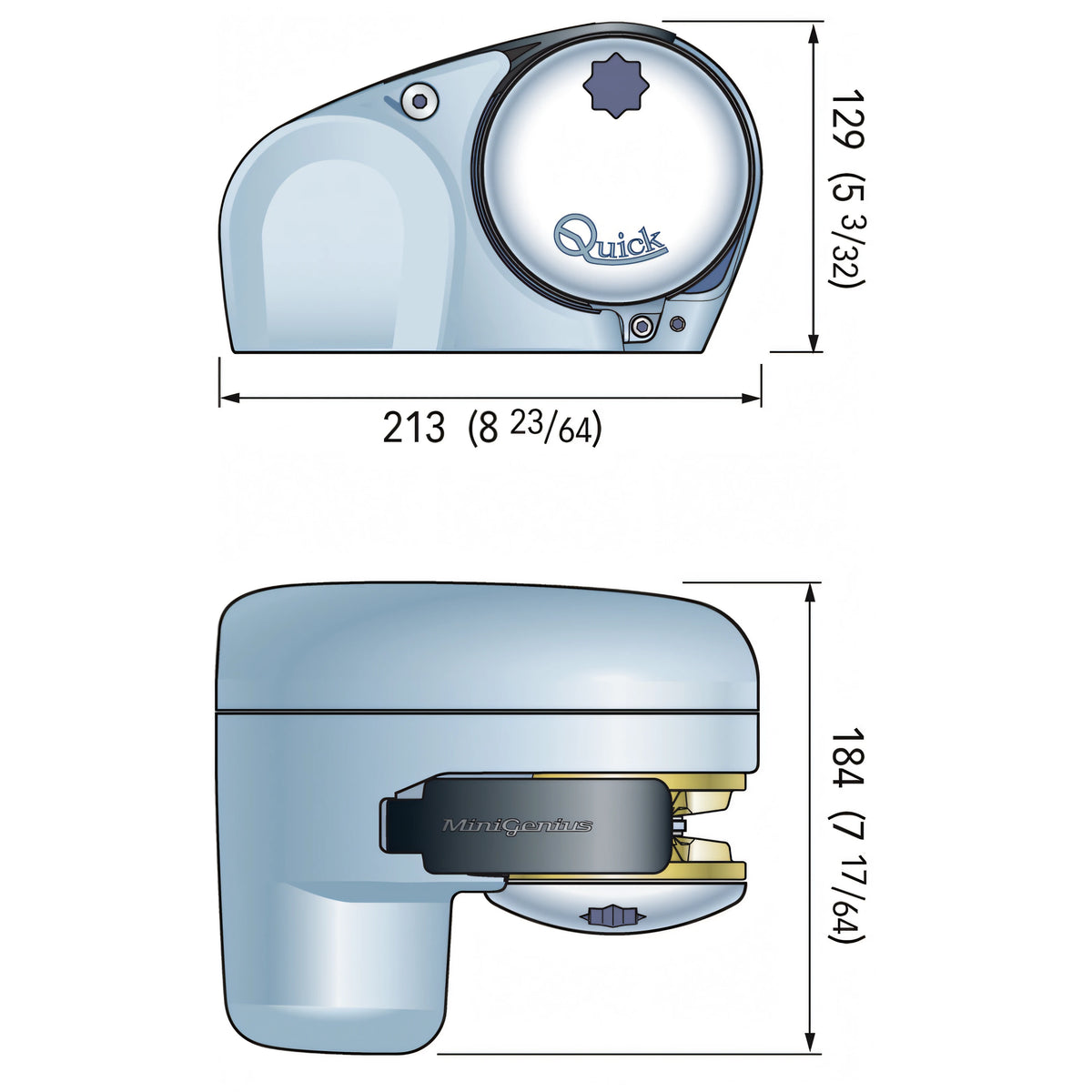 Verricello Quick MiniGenius GP2, disegno tecnico