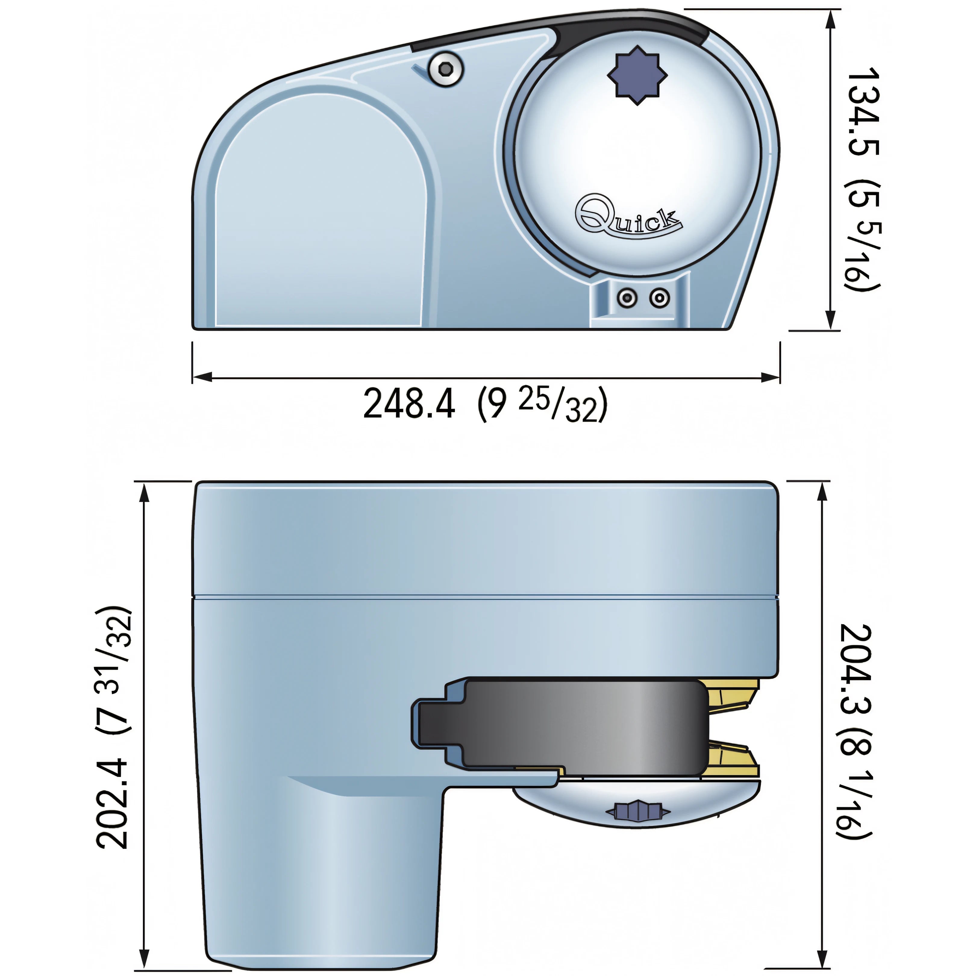 Verricello Quick Genius GP2 1500, disegno tecnico