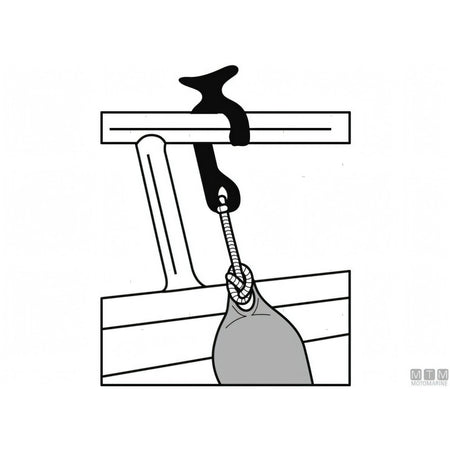 Gancio Porta-Parabordi per Battagliola in Plastica StanFender - 2 pz. — Default Title