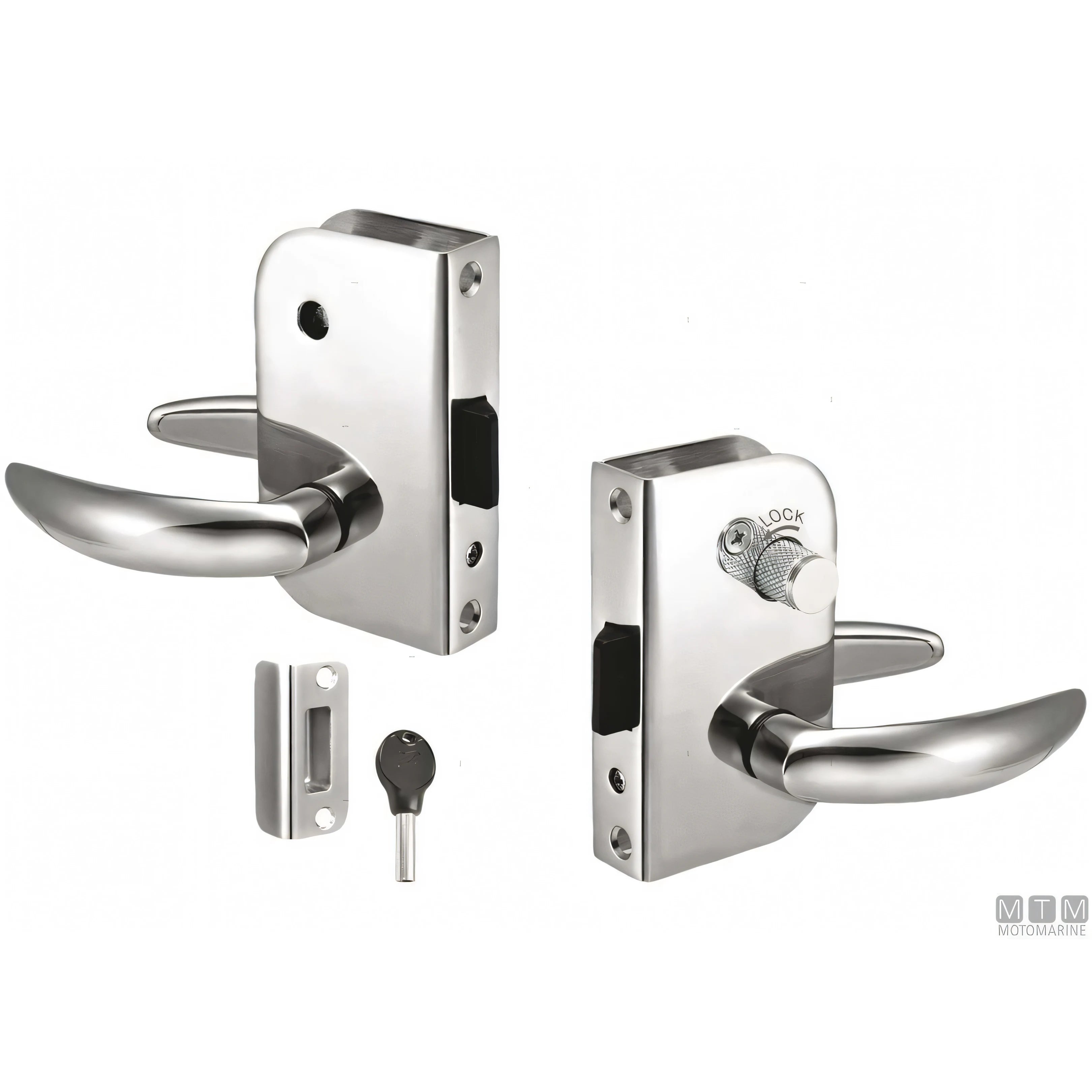 Serratura Privacy Door in Acciaio Inox AISI316 con chiavi Motomarine — Mano Sinistra