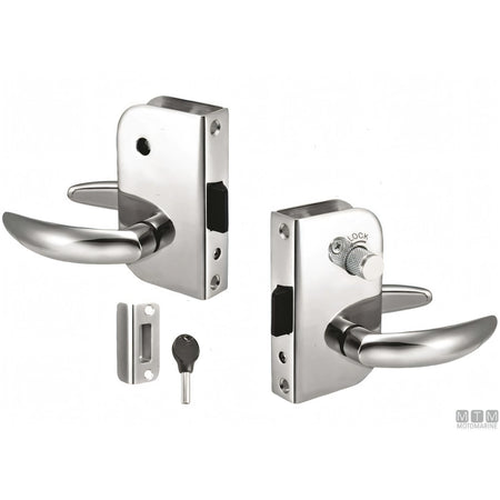 Serratura Privacy Door in Acciaio Inox AISI316 con chiavi Motomarine — Mano Sinistra