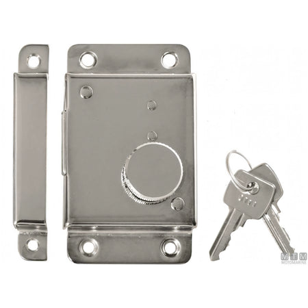 Motomarine serratura da accostare 3656B ottone cromato — H 25 mm