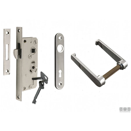 Motomarine set serratura da infilare 4070 acciaio inox — 4070