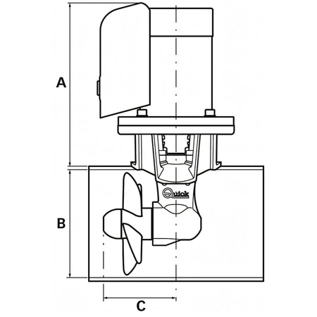 Elica di manovra Quick BTQ 185-55, disegno tecnico