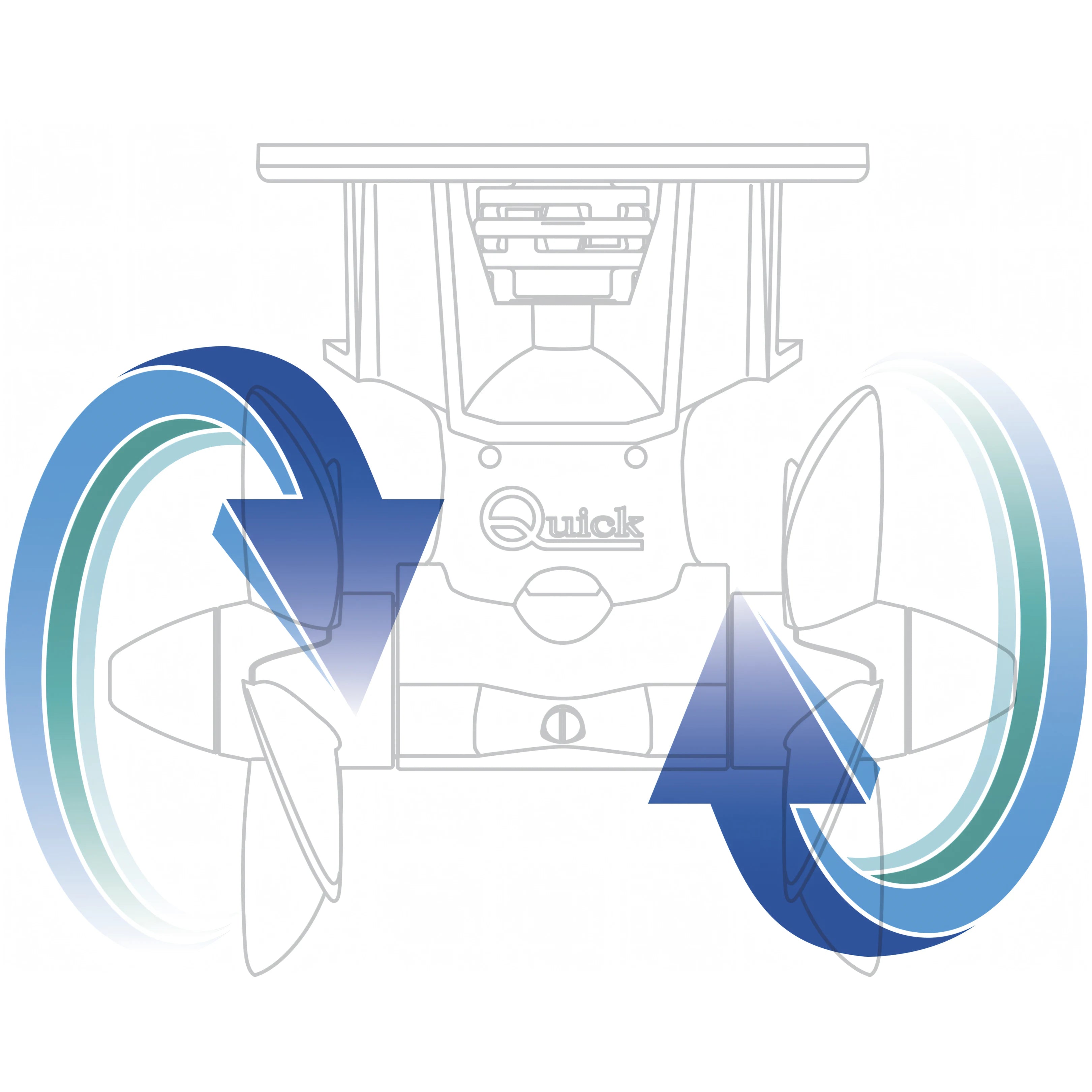 Elica di manovra Quick BTQ 185, disegno tecnico con quote