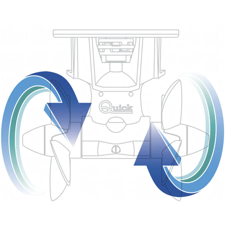Elica di manovra Quick BTQ 185, disegno tecnico con quote