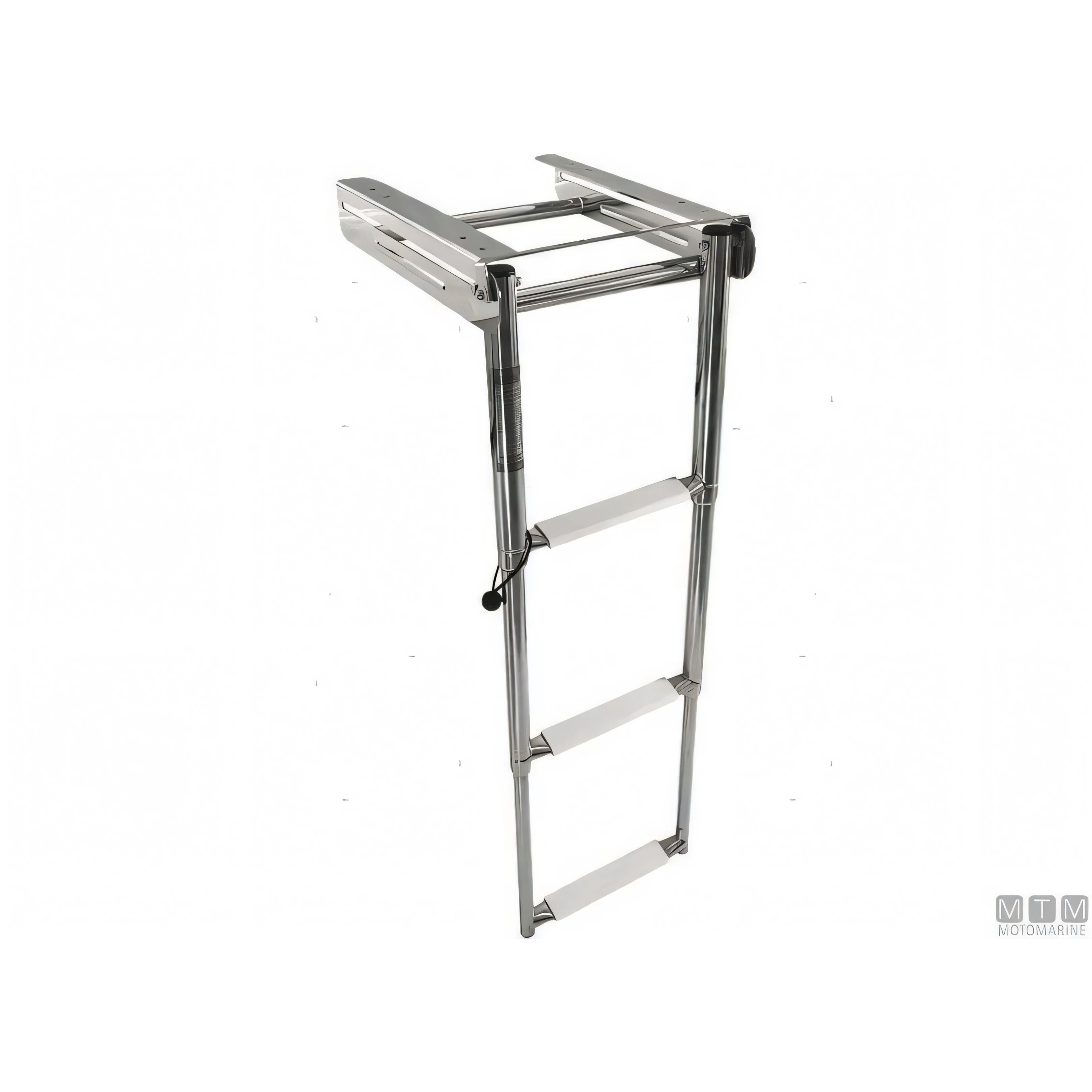 Motomarine scaletta telescopica sotto plancia acciaio inox — 3 gradini