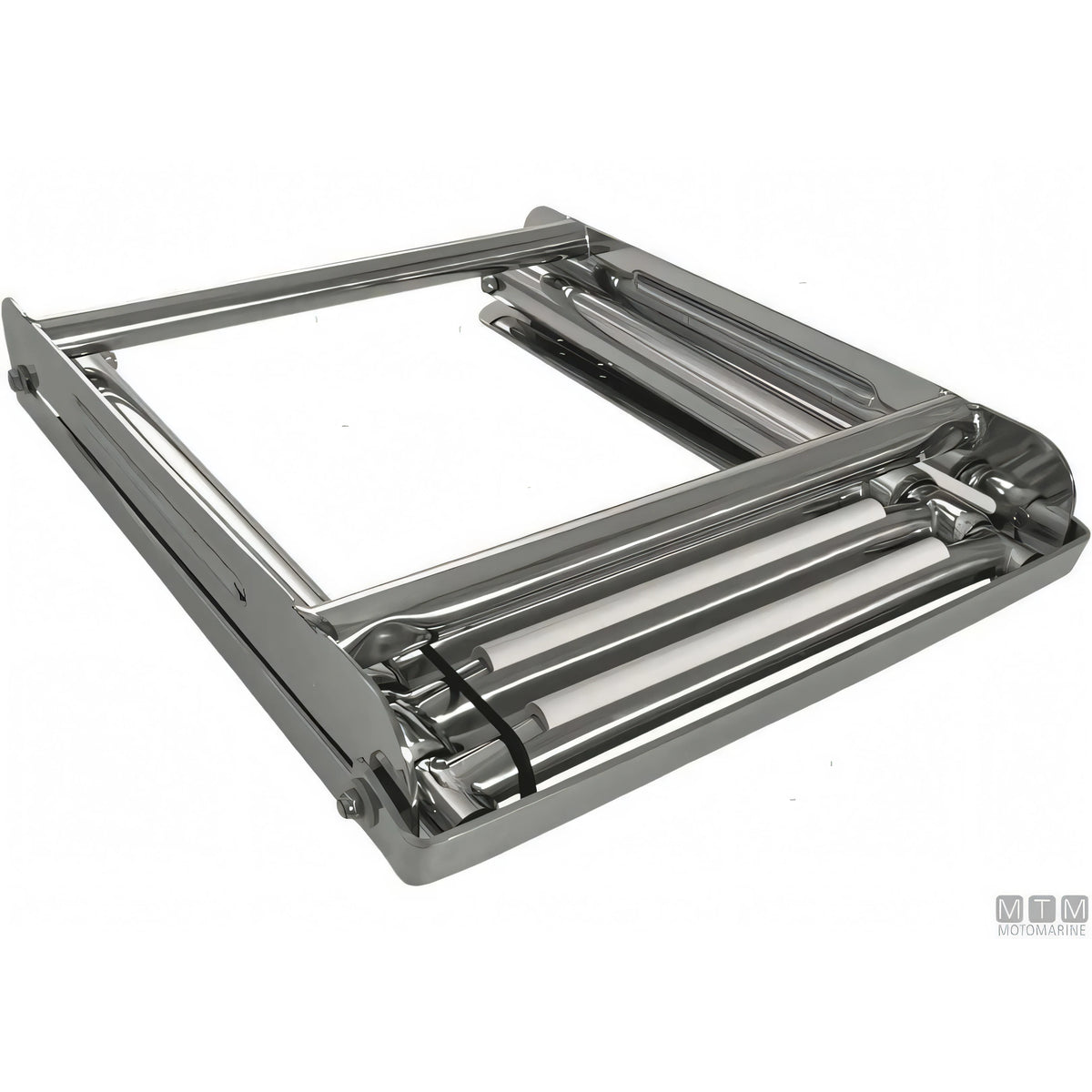 Motomarine scaletta telescopica sotto plancia acciaio inox — 3 gradini