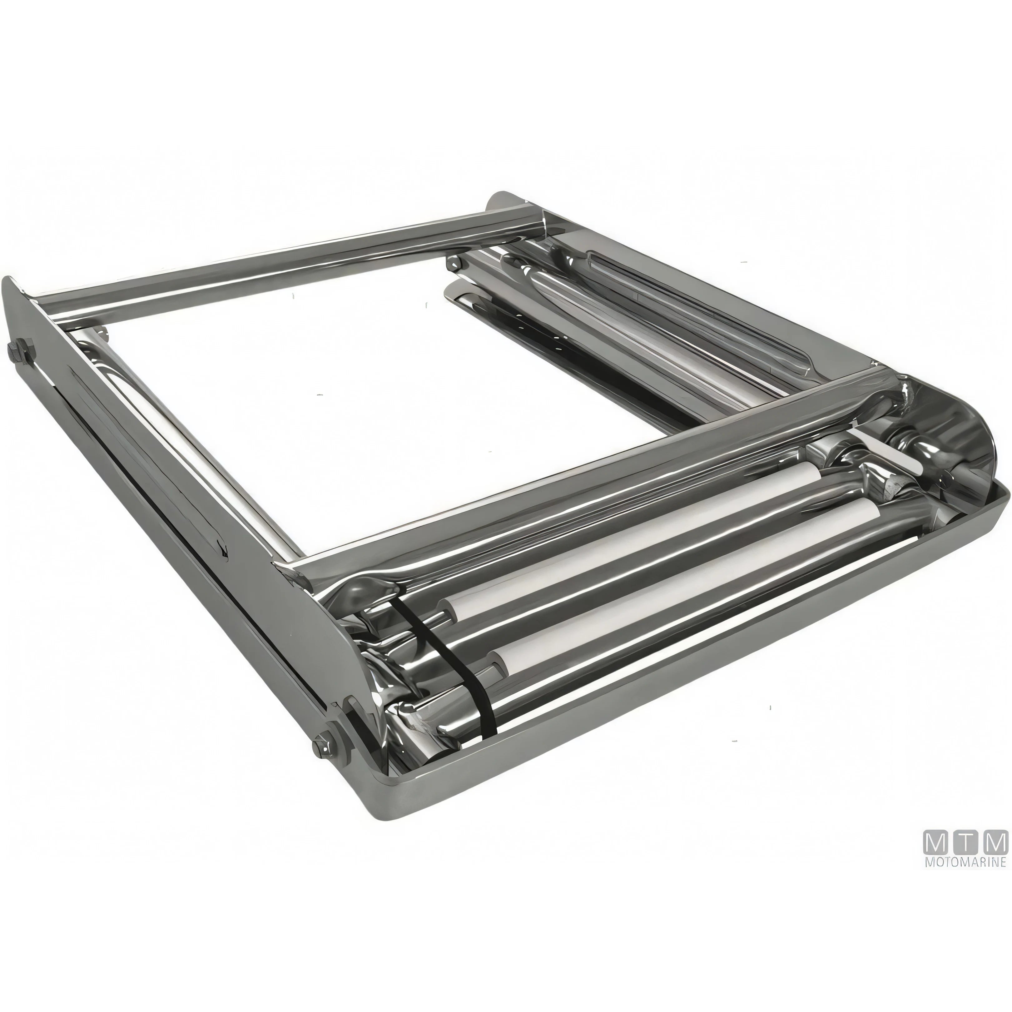 Motomarine scaletta telescopica sotto plancia acciaio inox — 3 gradini
