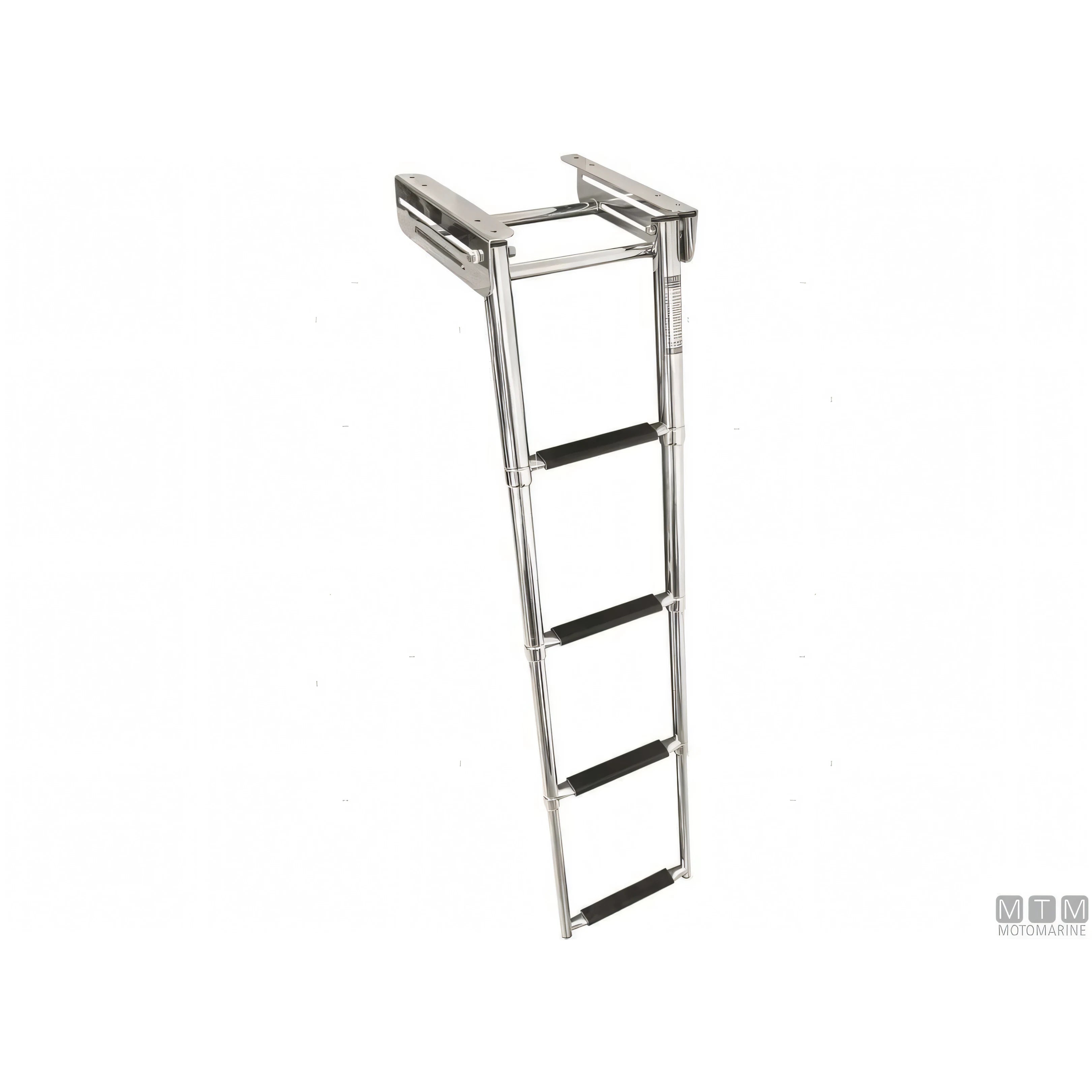 Motomarine scaletta telescopica sotto plancia acciaio inox — 4 gradini