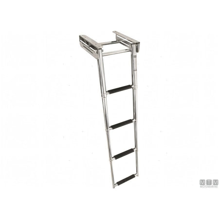 Motomarine scaletta telescopica sotto plancia acciaio inox — 4 gradini