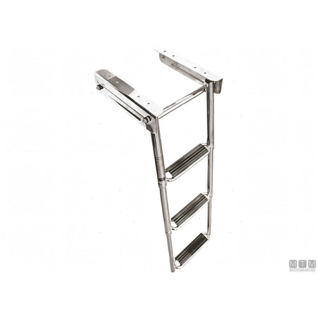 Motomarine scaletta telescopica Comfort Wide Step acciaio inox — 3 gradini