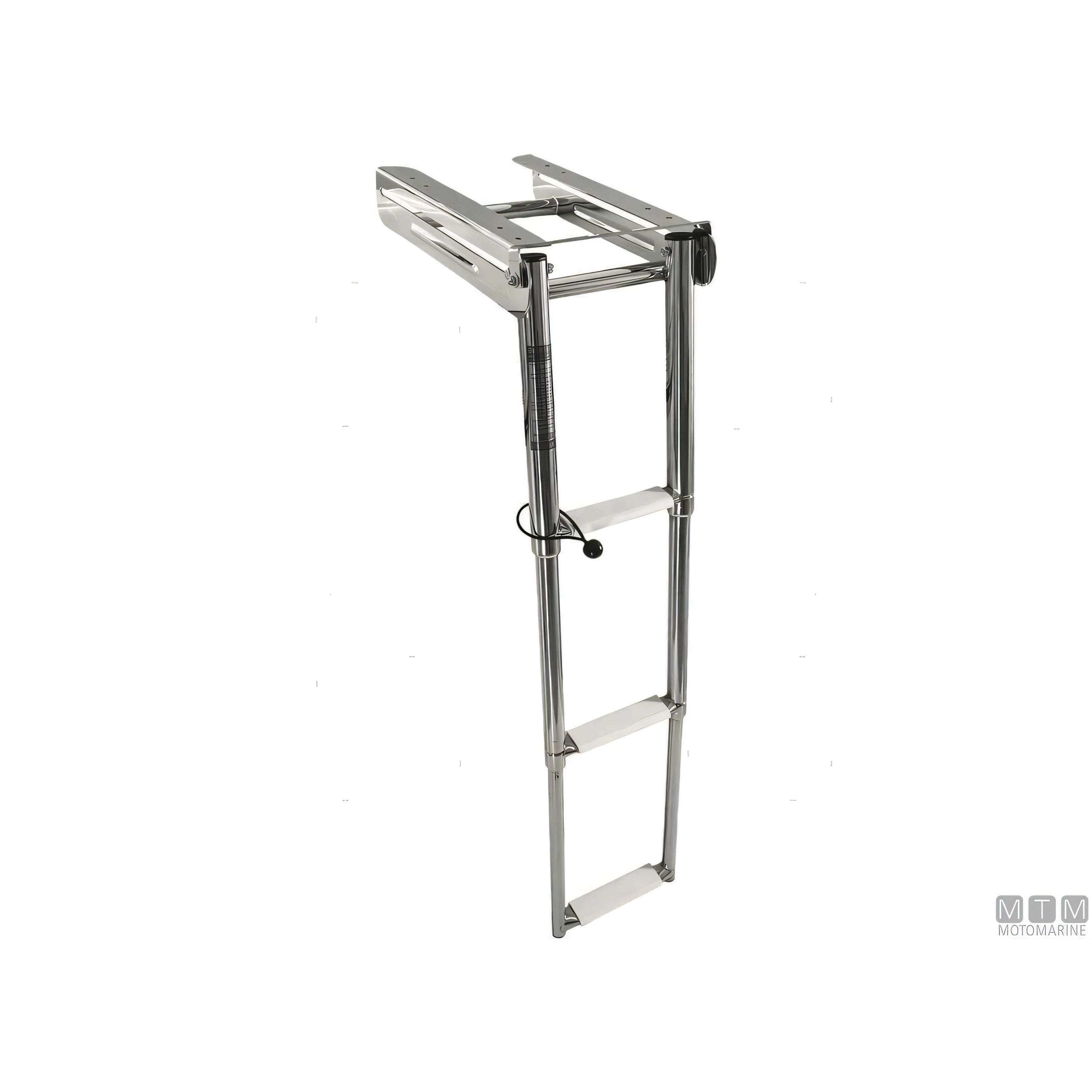 Motomarine scaletta telescopica slim acciaio inox — 3 gradini