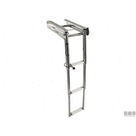 Motomarine scaletta telescopica slim acciaio inox — 3 gradini