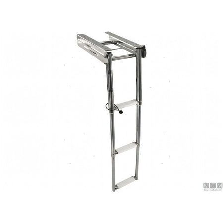 Motomarine scaletta telescopica slim acciaio inox — 3 gradini