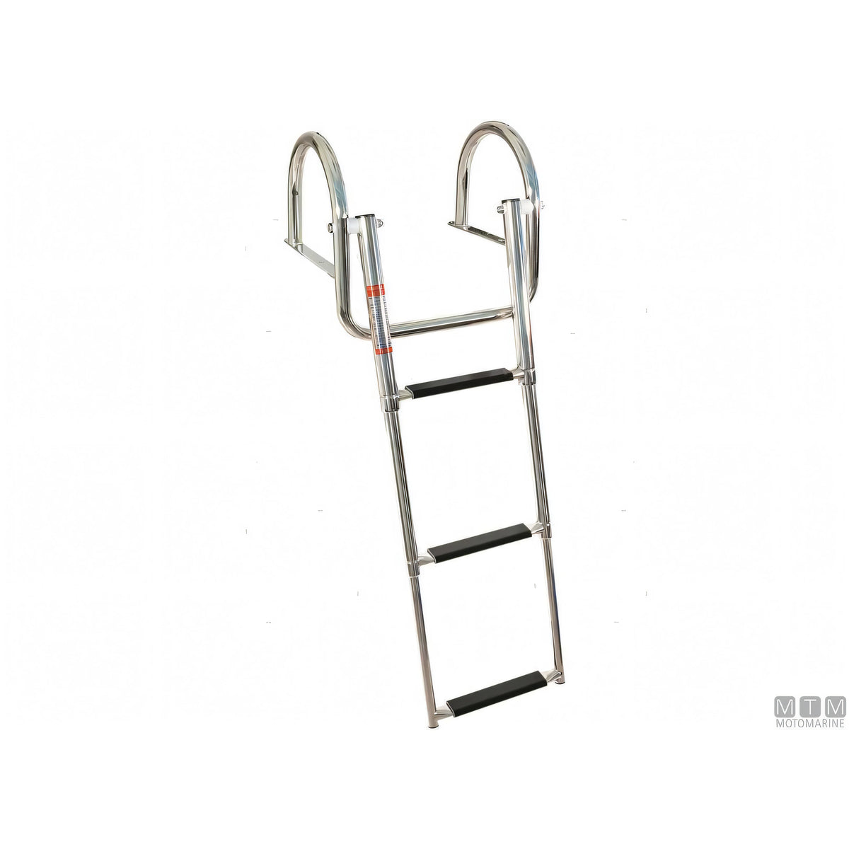 Motomarine scaletta telescopica con passamano in acciaio inox — 3 gradini