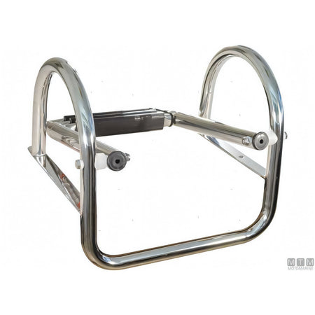 Motomarine scaletta telescopica con passamano in acciaio inox — 3 gradini
