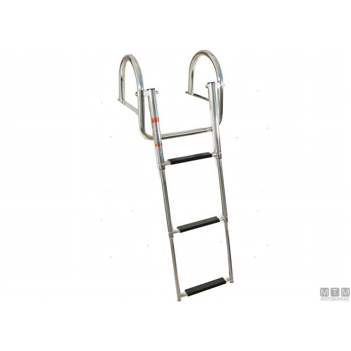 Motomarine scaletta telescopica con passamano in acciaio inox — 3 gradini