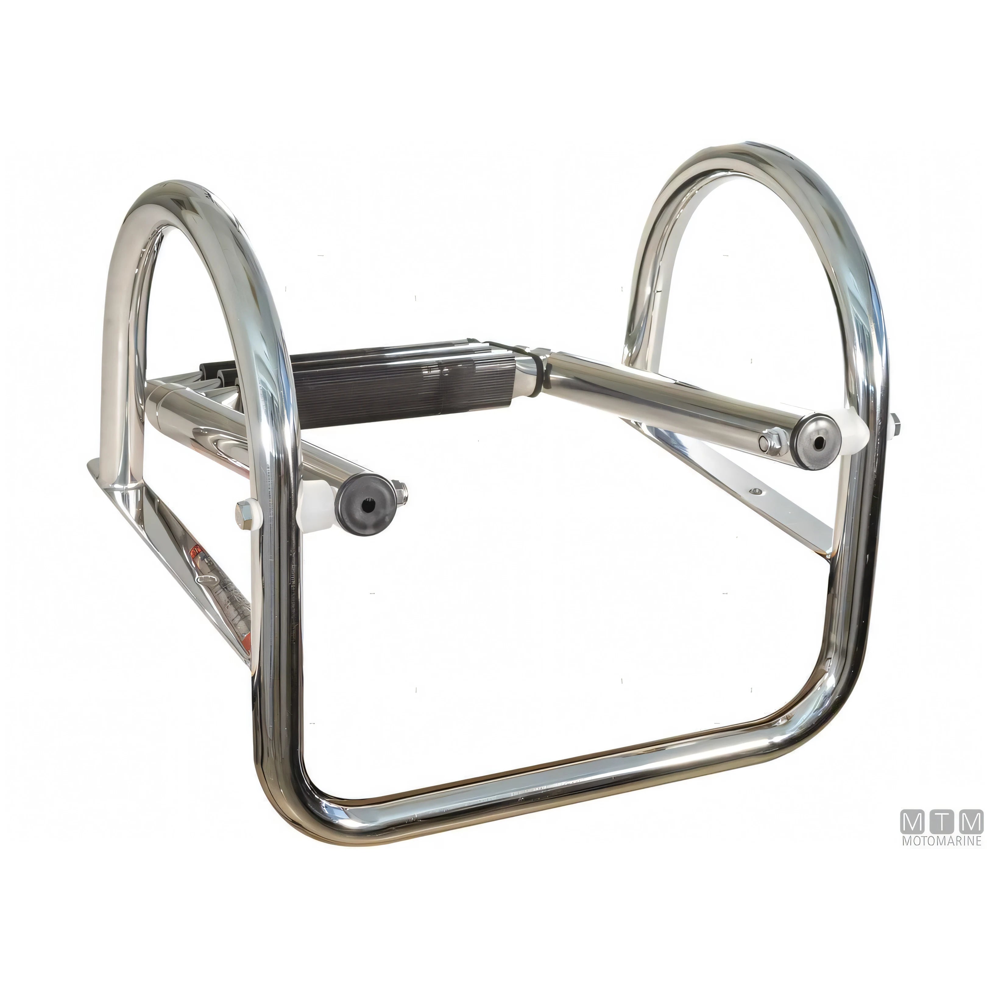 Motomarine scaletta telescopica con passamano in acciaio inox — 4 gradini