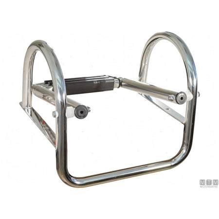 Motomarine scaletta telescopica con passamano in acciaio inox — 4 gradini