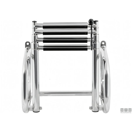 Motomarine scaletta telescopica con passamano in acciaio inox — 4 gradini
