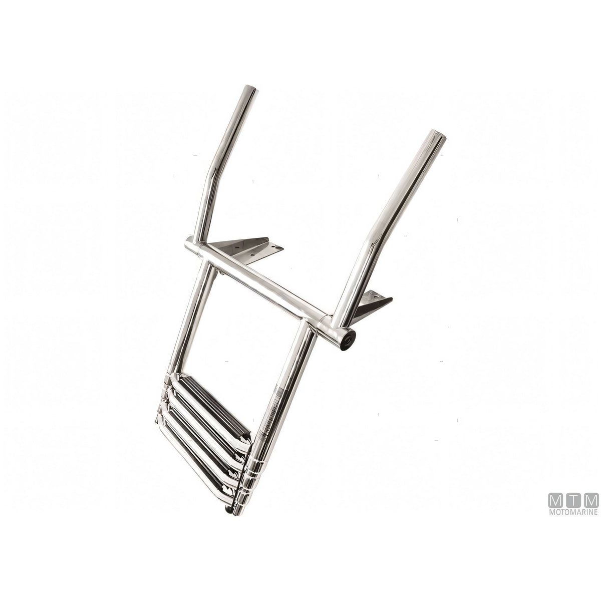 Motomarine scaletta telescopica 4 gradini passamano abbattibile inox — 4 gradini