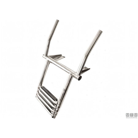 Motomarine scaletta telescopica 4 gradini passamano abbattibile inox — 4 gradini