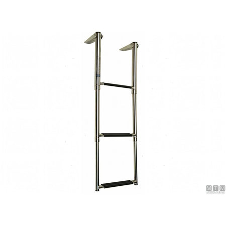 Motomarine Scaletta Telescopica Ribaltabile Acciaio Inox — 3 gradini