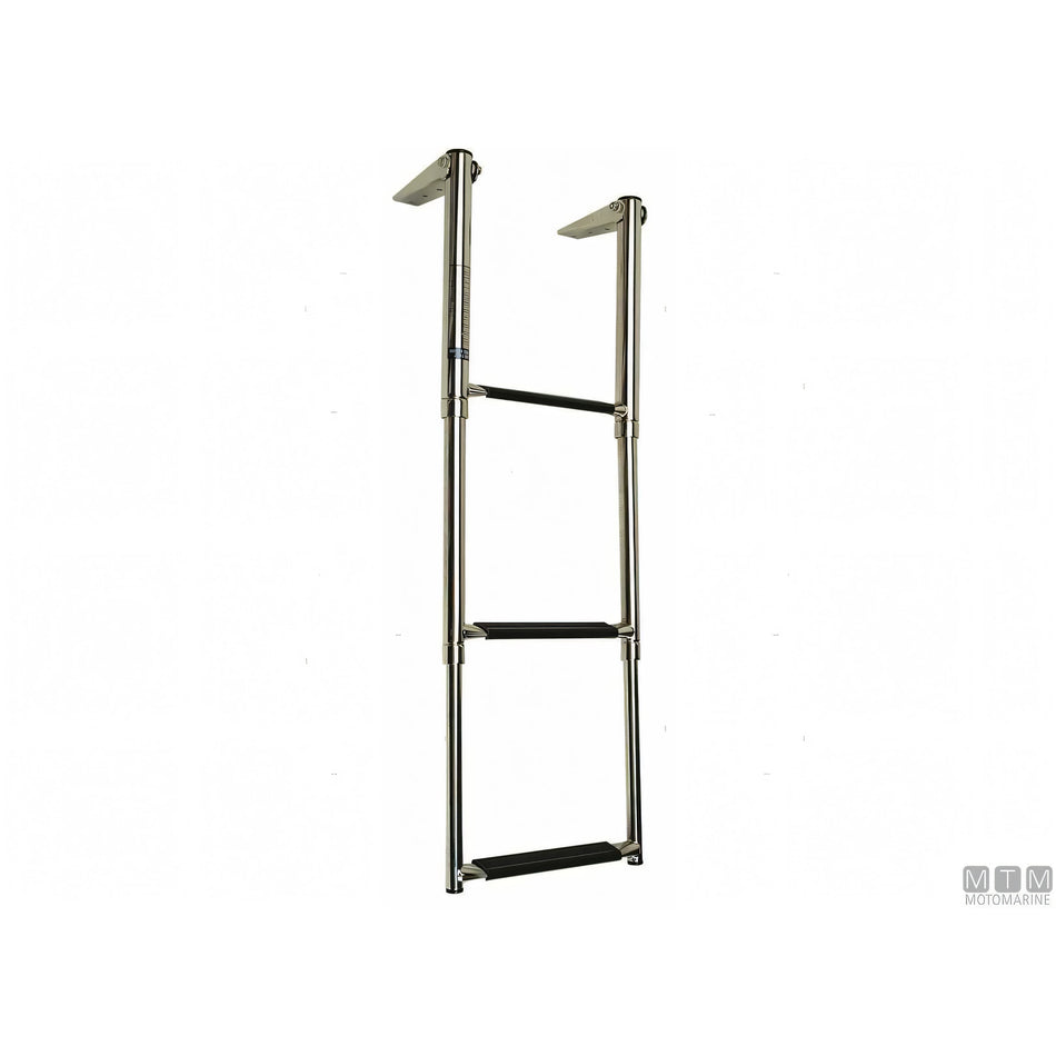 Motomarine Scaletta Telescopica Ribaltabile Acciaio Inox — 3 gradini