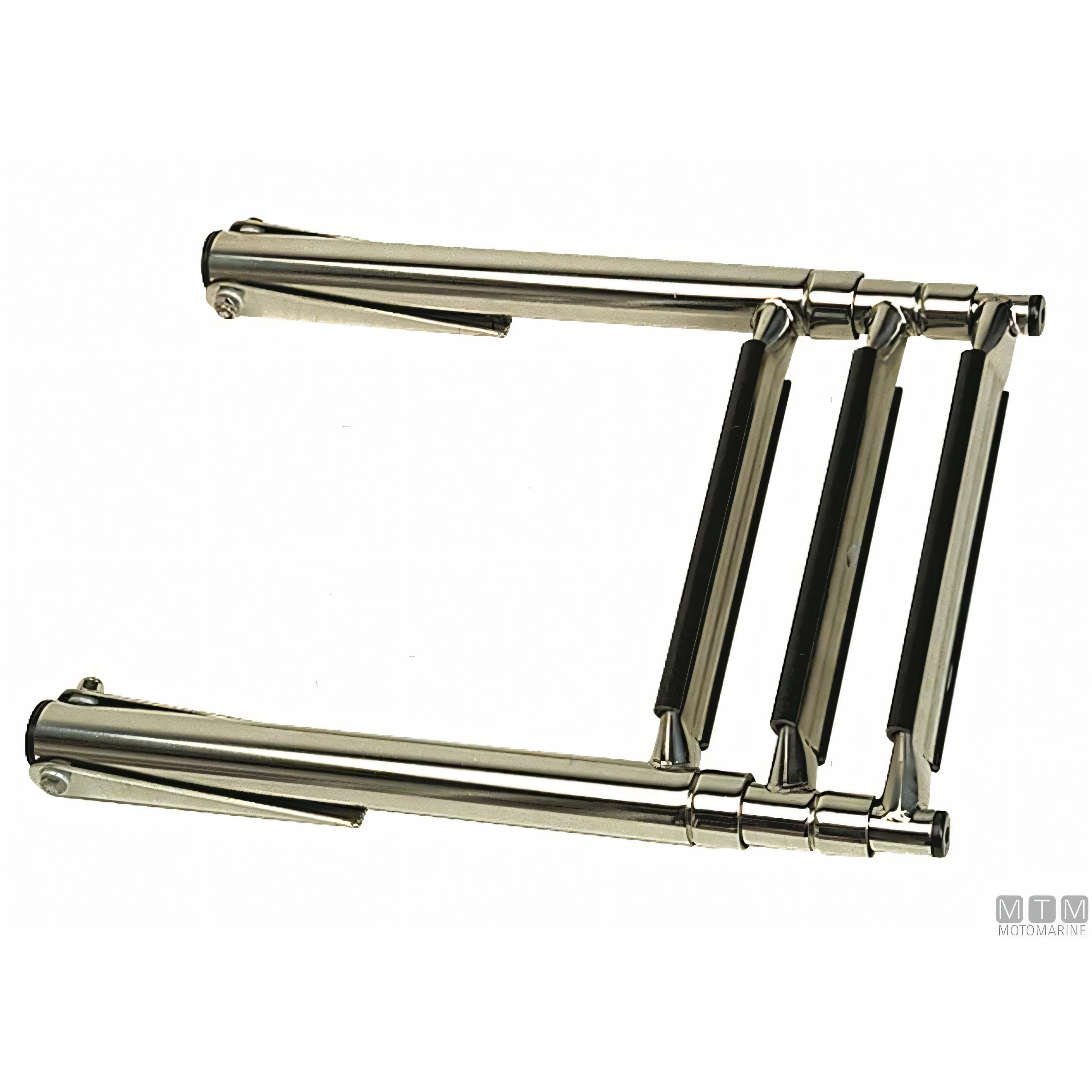 Motomarine Scaletta Telescopica Ribaltabile Acciaio Inox — 3 gradini