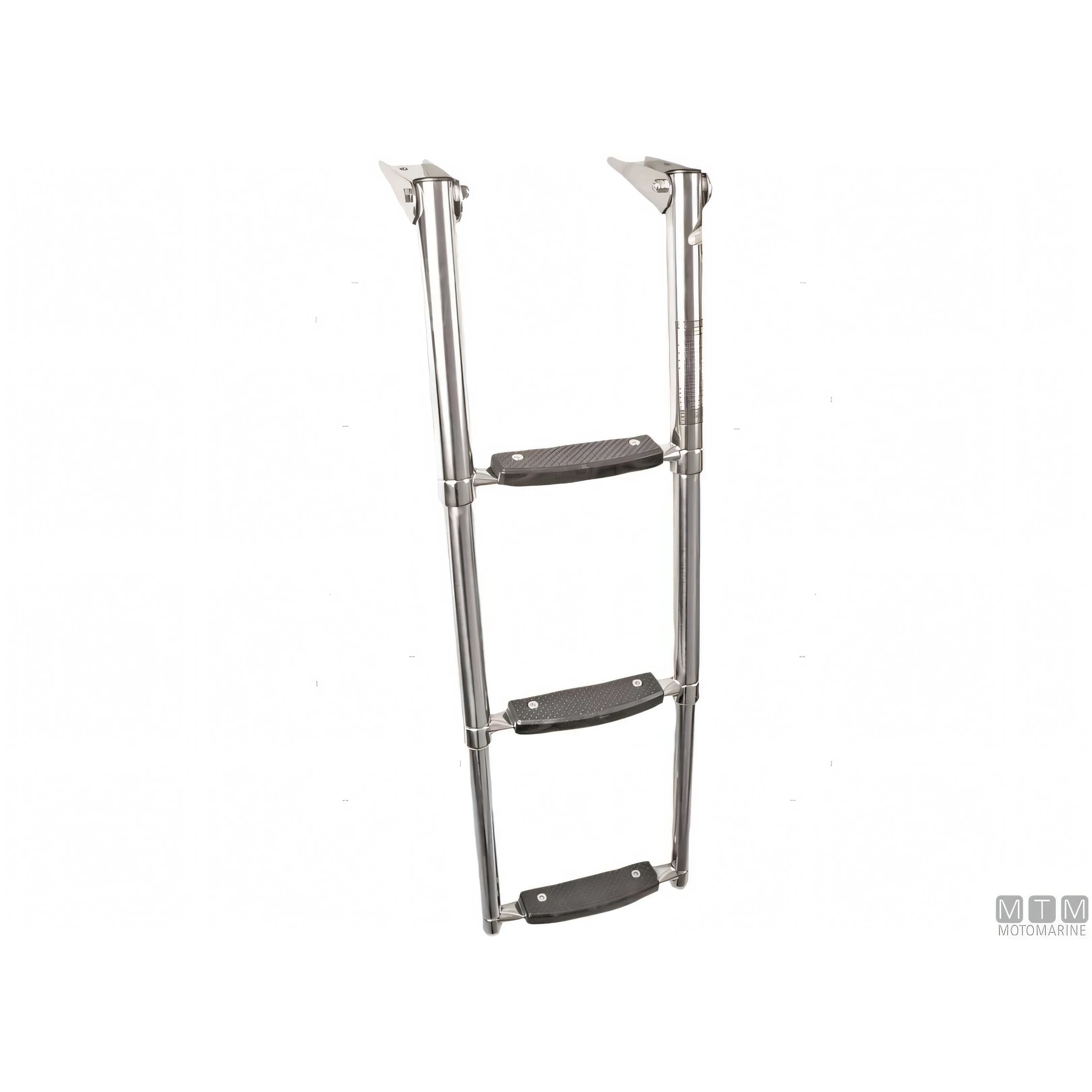 Motomarine scaletta telescopica per plancetta in acciaio inox — 3 gradini
