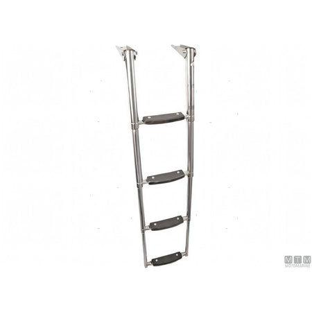 Motomarine scaletta telescopica per plancetta in acciaio inox — 4 gradini