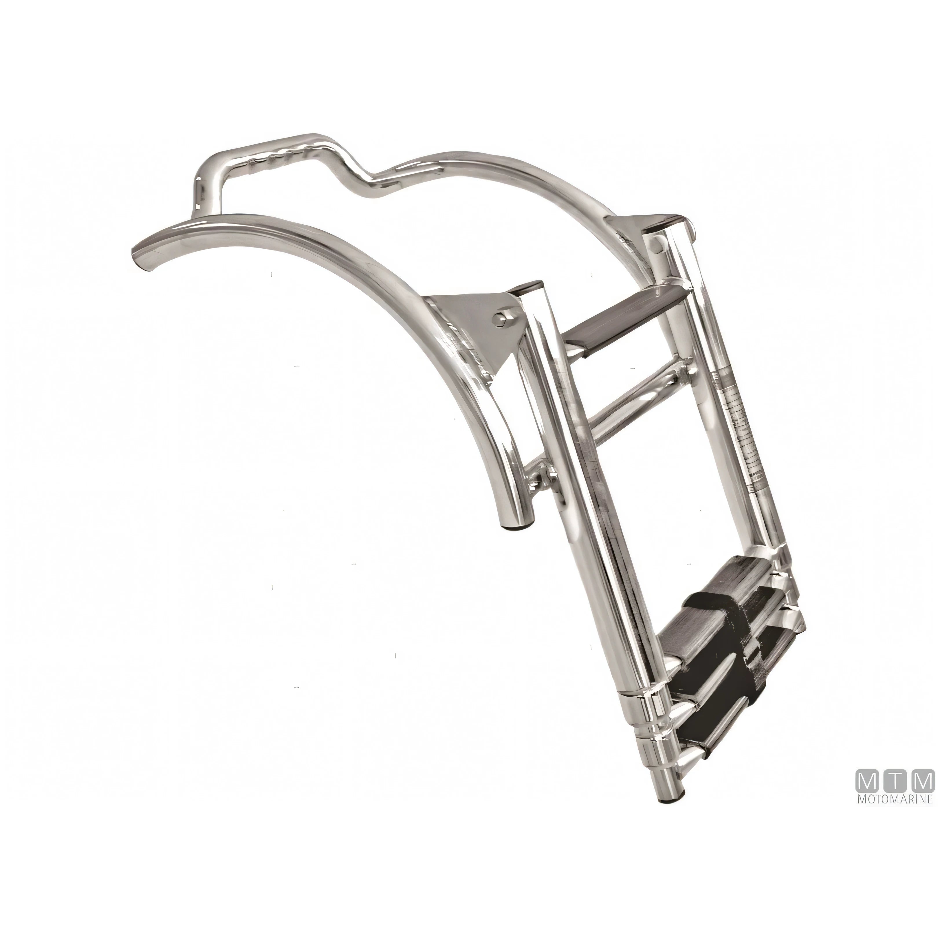 Motomarine scaletta telescopica per gommoni in acciaio inox — 3 gradini