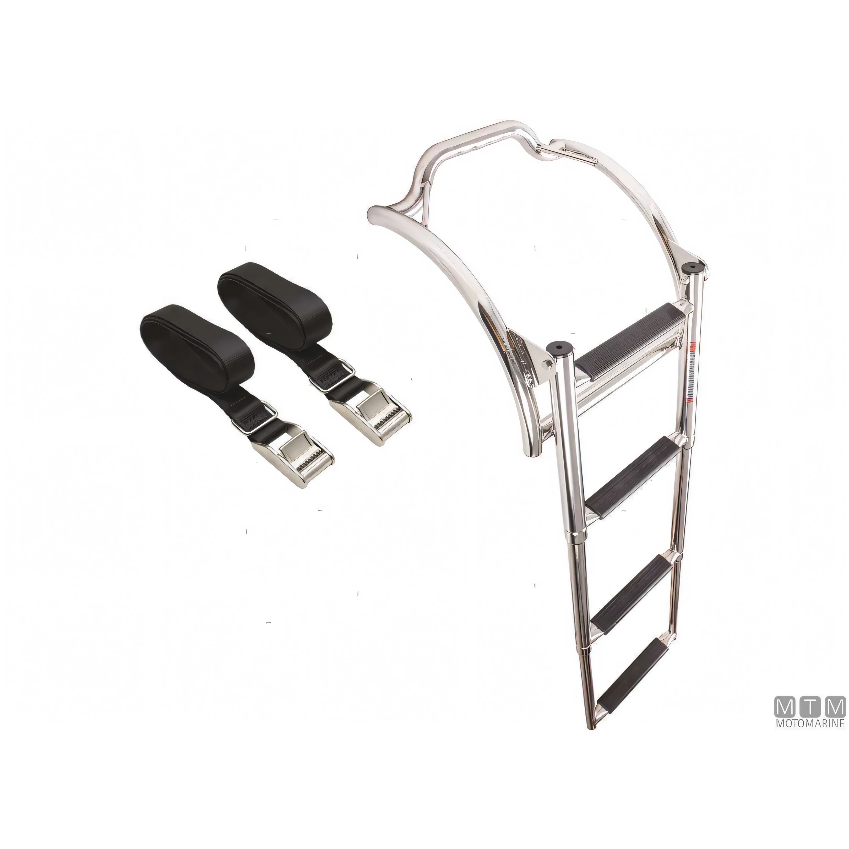 Motomarine scaletta telescopica per gommoni in acciaio inox — 4 gradini
