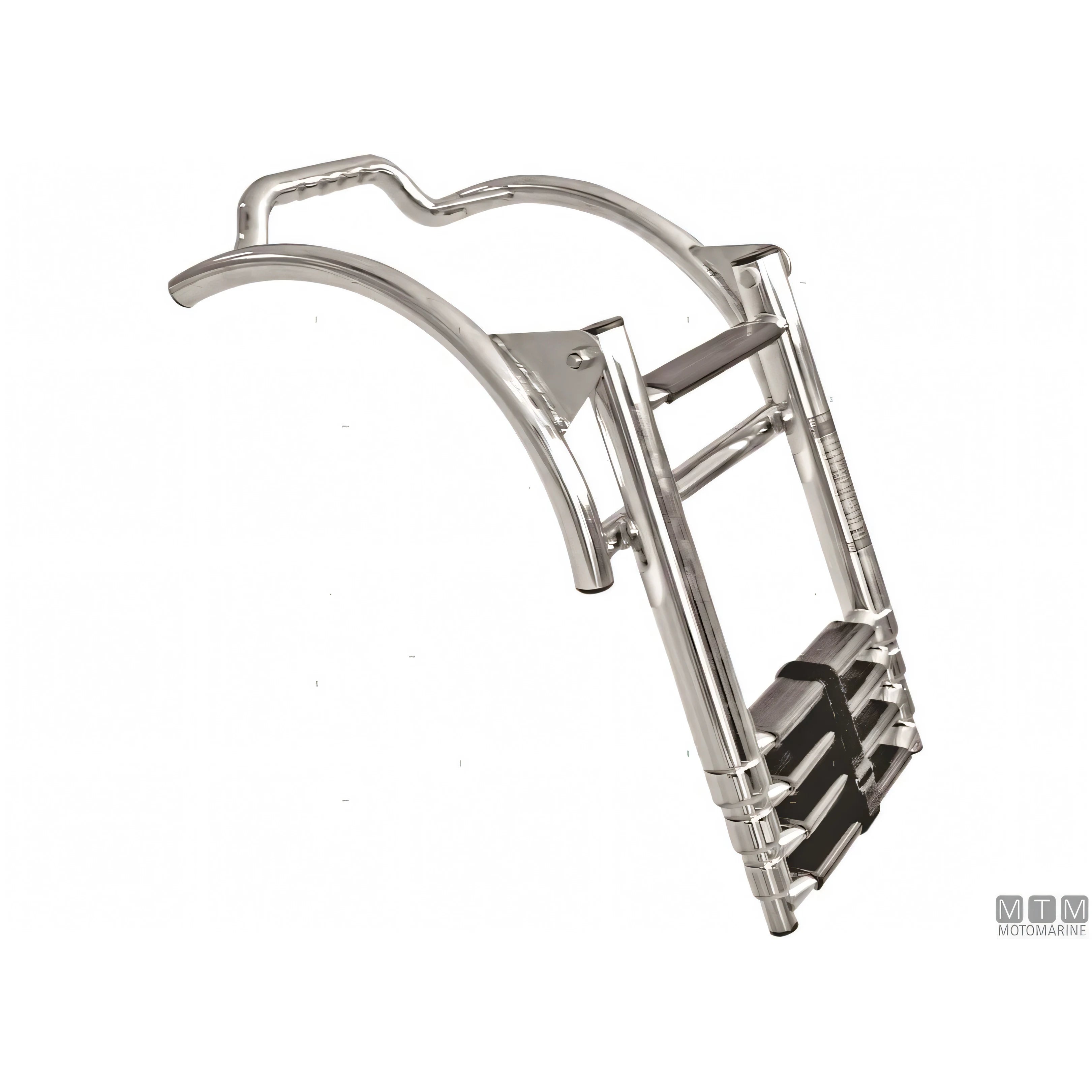 Motomarine scaletta telescopica per gommoni in acciaio inox — 4 gradini