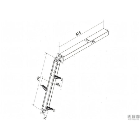 Garelick scaletta telescopica a scomparsa alluminio anodizzato — 3 gradini