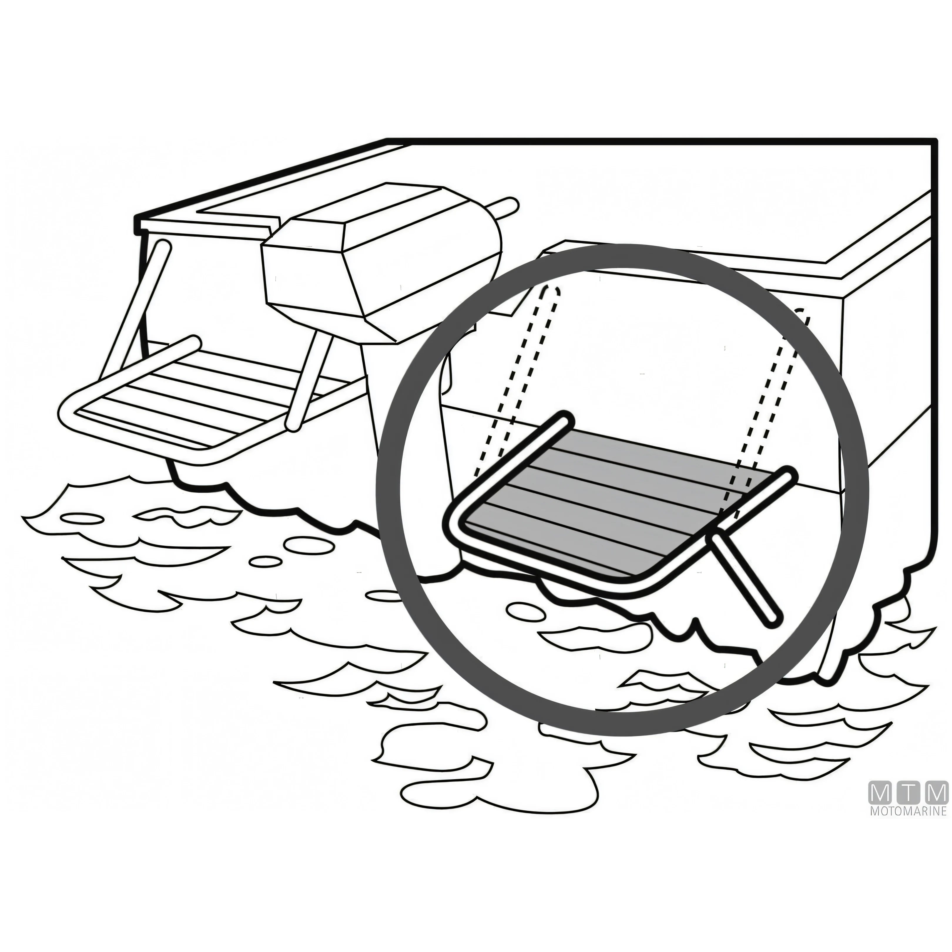 Motomarine Plancetta Minox in acciaio inox e legno — S – 270x390 mm