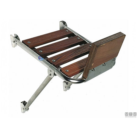 Motomarine plancetta Minox con supporto motore in acciaio inox e legno — S - 270x390 mm